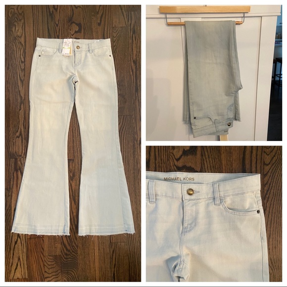 Michael Kors Flare Light Denim Jeans - Picture 1 of 9